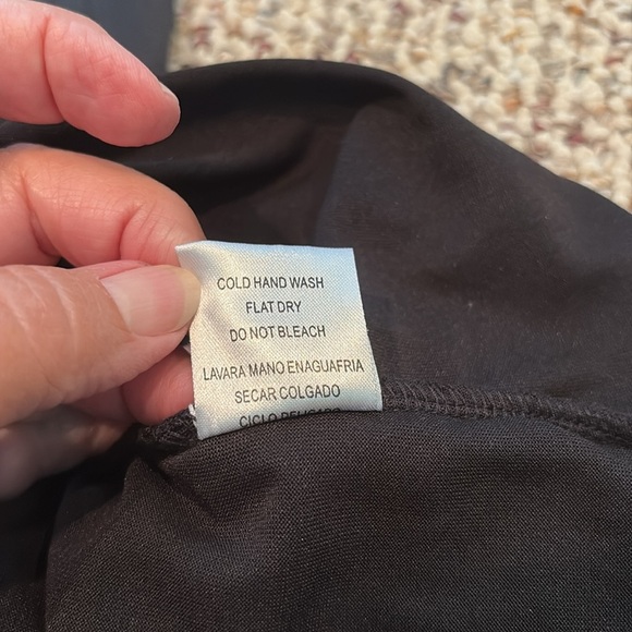 DNA Black Wrap Look Ruched Top With V Neckline. Large - Picture 7 of 9